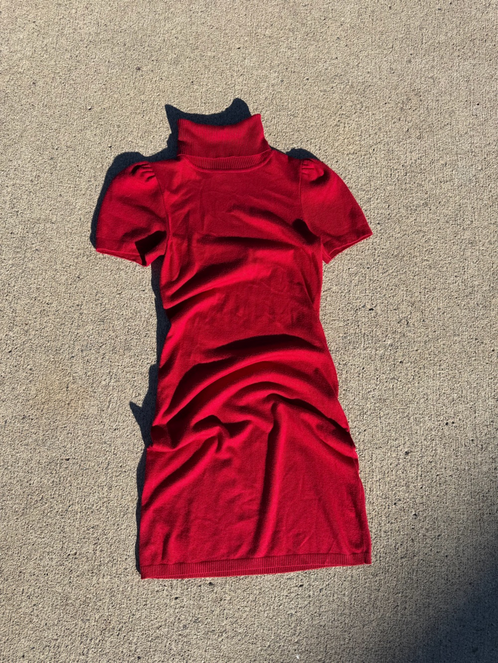 Express Women's Short Sleeve Red Knit Tee